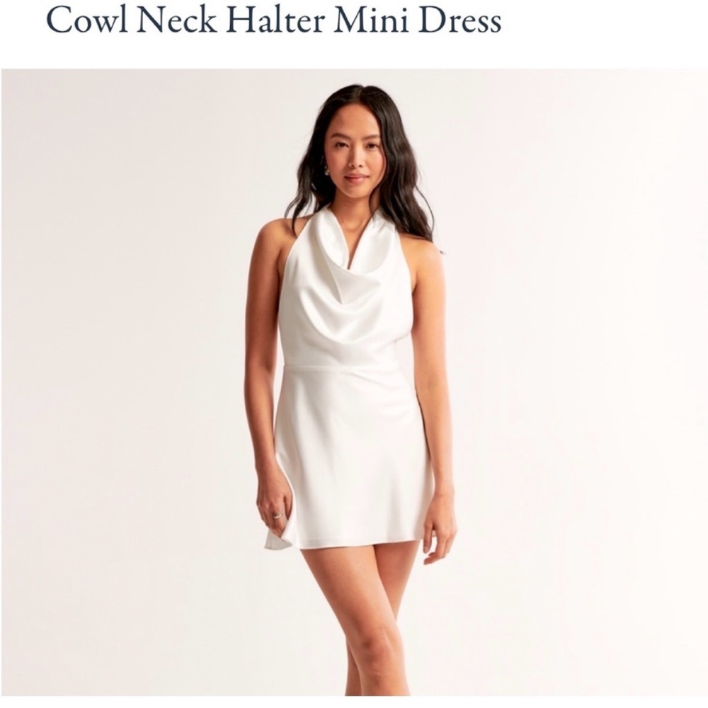 Abercrombie & Fitch Cowl Neck Halter Mini Dress